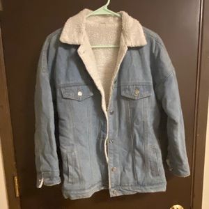 Sherpa lined denim jacket